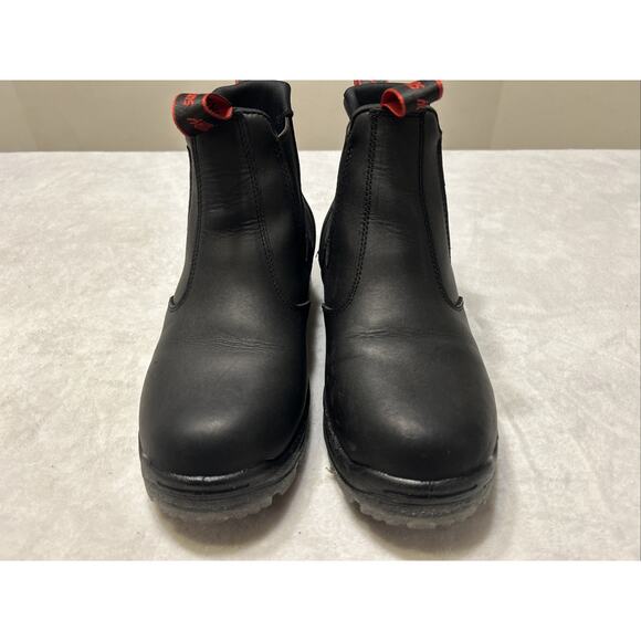 Sureway Boots Men’s Size 8.5 Black Leather Pull On Work Boots Ankle Non Slip - Picture 3 of 9